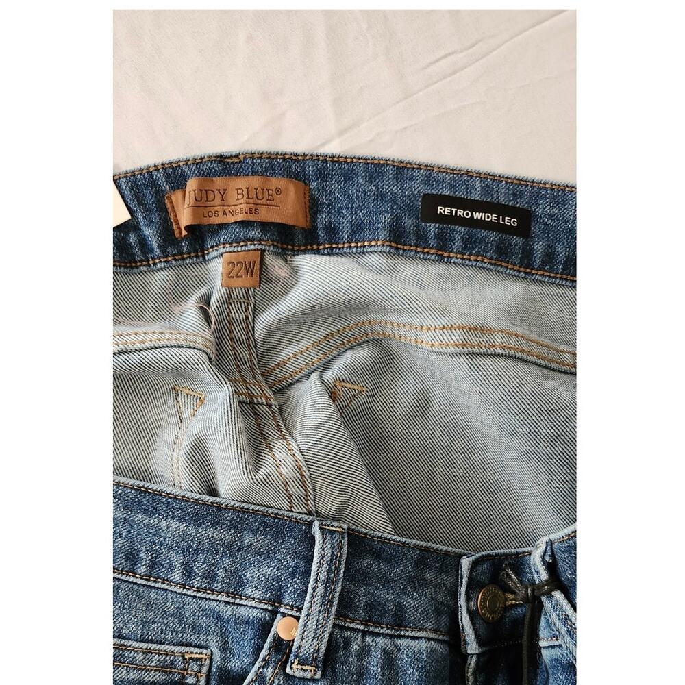 Judy Blue‎ Lux Tummy Control Retro Wide Leg Jeans Women's 22W NWT - Picture 10 of 10